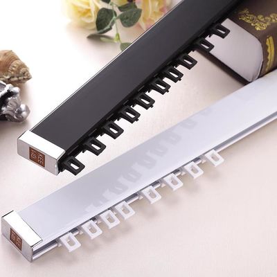 Decorative Square Silent Curtain Track , Heavy Duty Curtain Rail OEM
