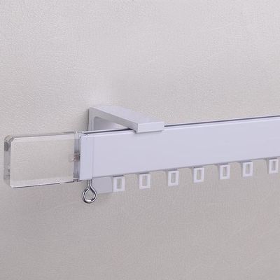 Decorative Square Silent Curtain Track , Heavy Duty Curtain Rail OEM