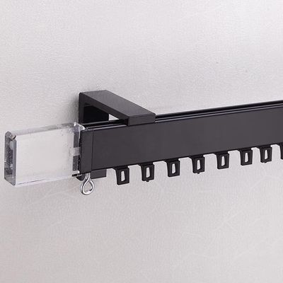 Decorative Square Silent Curtain Track , Heavy Duty Curtain Rail OEM