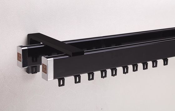 Decorative Square Silent Curtain Track , Heavy Duty Curtain Rail OEM