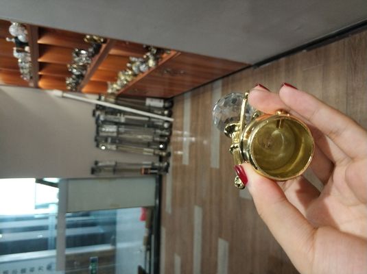 Wholesale crystal gold curtain pole metal finials curtain rod accessories for curtain rods