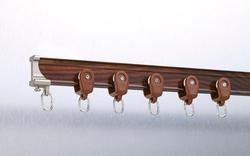 White Ceiling Silent Curtain Track Wall Mounted Metal Aluminum Material For Bay Window