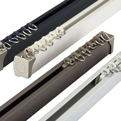 cordless heavy duty ceiling nano ultra glider single aluminum curtain rails and rod