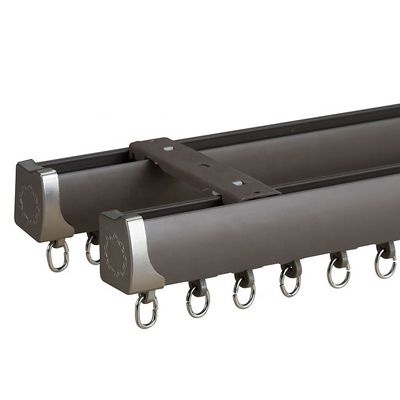 cordless heavy duty ceiling nano ultra glider single aluminum curtain rails and rod