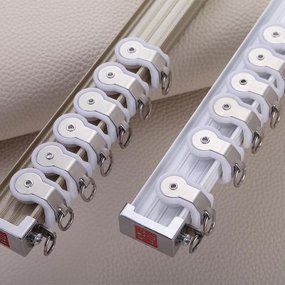 Bendable Aluminium Curtain Track , Curved Curtain Rail For Bay Window