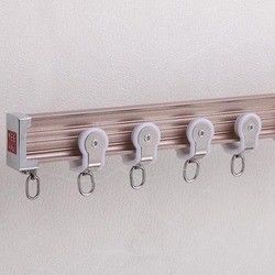 Bendable Aluminium Curtain Track , Curved Curtain Rail For Bay Window