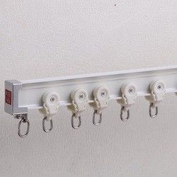 Metal Aluminum Bay Window Curtain Rail Track With Electrophoresis