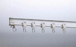 Aluminum Curved Ceiling Mounted Shower Curtain Track Simple Style