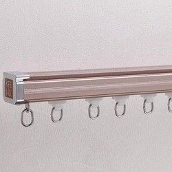 Aluminum Metal Silent Curtain Track With Ceiling Mounted Wall Mounted Style