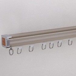 Aluminum Metal Silent Curtain Track With Ceiling Mounted Wall Mounted Style