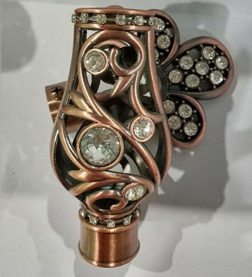 Iron Novelty Curtain Pipe Rod Finial With Electrophoresis Surface