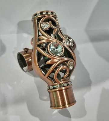 Iron Novelty Curtain Pipe Rod Finial With Electrophoresis Surface