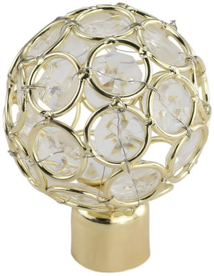 Luxury Decorative Glass Head  Curtain Rod Accessories Curtain Finials For Curtain Rods