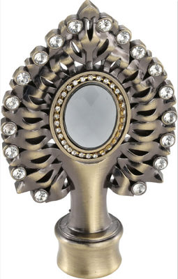 Luxury Decorative Glass Head  Curtain Rod Accessories Curtain Finials For Curtain Rods