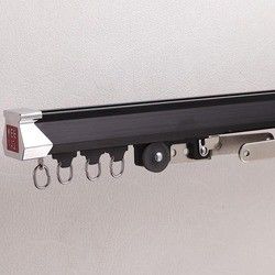 Double Glider Heavy Duty Metal Curtain Track With Electrophoresis OEM