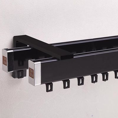 Metal Aluminum Silent Curtain Track White Black Color ODM OEM