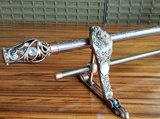 quality aluminium iron metal curtain rod bracket window curtain rod support bracket rose 28/19 Curtain rod bracket