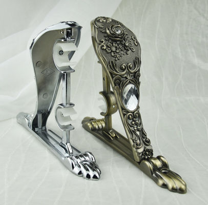 28/19mm Heavy Duty Silver Wall Mounted Curtain Double Bracket Curtain Accessories