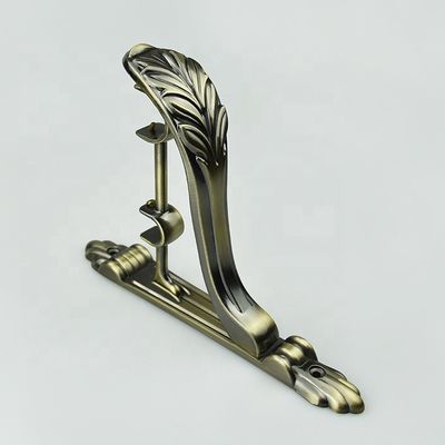 Wholesale luxury curtain rod accessories metal aluminum  28/19mm adjustable double curtain rod bracket