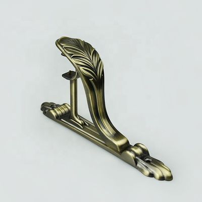 Wholesale luxury curtain rod accessories metal aluminum  28/19mm adjustable double curtain rod bracket