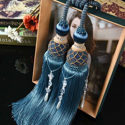 high quality blue red velvet rope gold decorative rope for curtain for curtains and sheer