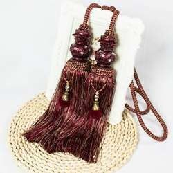 high quality blue red velvet rope gold decorative rope for curtain for curtains and sheer