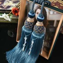 high quality blue red velvet rope gold decorative rope for curtain for curtains and sheer