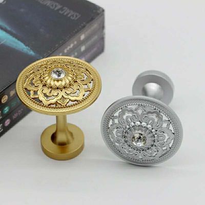 Golden Color Decorative Curtain Wall Hooks Simple Luxury Style With Rope