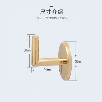 Golden Color Decorative Curtain Wall Hooks Simple Luxury Style With Rope