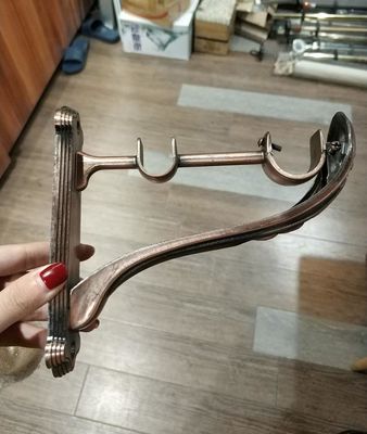 Copper Bronze Color Curtain Holder Metal 28/19mm Double Curtain Rod Bracket Curtain Accessories