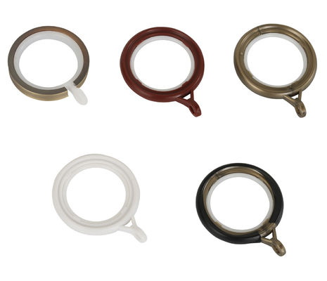 Decorative Modern Curtain Rod Rings 28mm With Electroplating Spray Surface