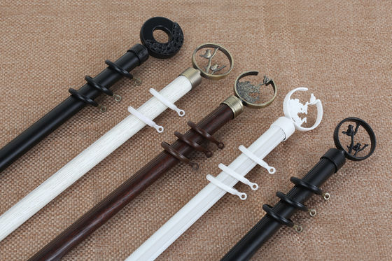 Decorative Modern Curtain Rod Rings 28mm With Electroplating Spray Surface