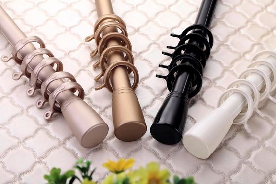 Decorative Modern Curtain Rod Rings 28mm With Electroplating Spray Surface