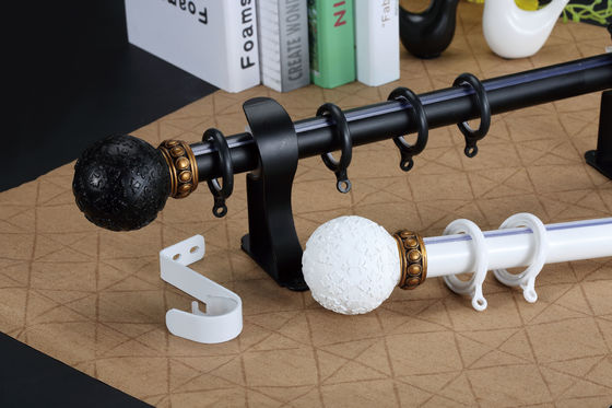 Decorative Modern Curtain Rod Rings 28mm With Electroplating Spray Surface