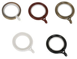 Decorative Modern Curtain Rod Rings 28mm With Electroplating Spray Surface