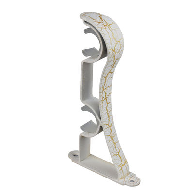 25mm 28mm Gold Double Curtain Rod Brackets Aluminum Alloy Iron Material