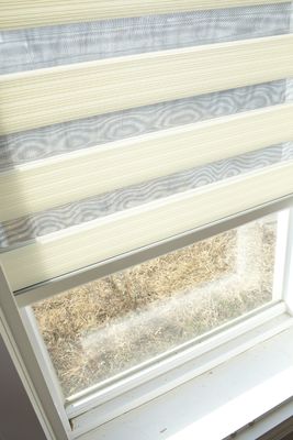 Decorative Roller Office Window Drapes Curtains Double Layer Zebra Style ODM