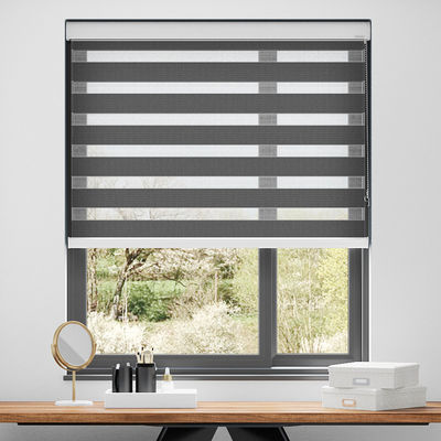 Windproof Wifi Electric Roman Blinds Contemporary Style For Cafe Office