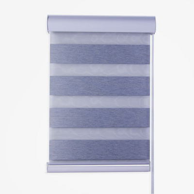 Day Night Intelligent Window Blinds Double Layer Zebra Style With Smart Control