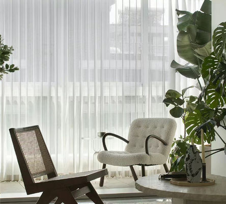 Adjustable Flexible Vertical Blinds Curtains Light Transmitting For Hotels