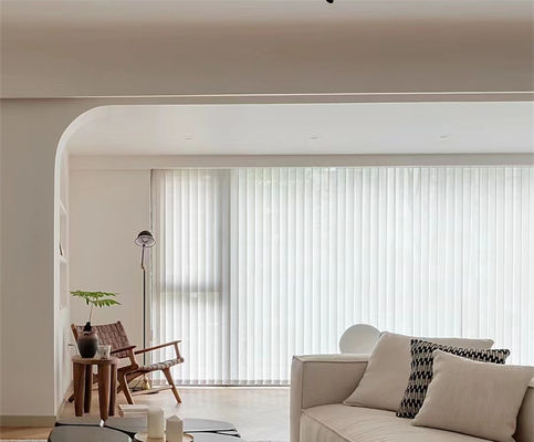 Electric Window Vertical Blinds Horizontal Pattern Morden Luxury Style