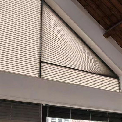Polyester Material Custom Honeycomb Blinds Automatic For Decoration