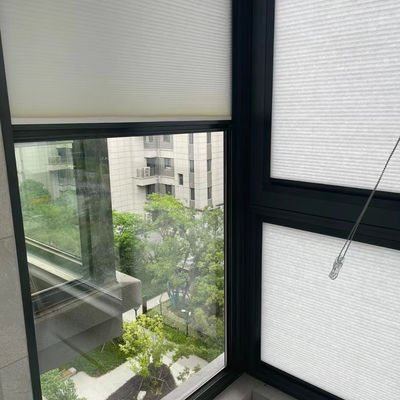 Cordless Bottom Honeycomb Window Shade Motorized Up And Down For Living Room