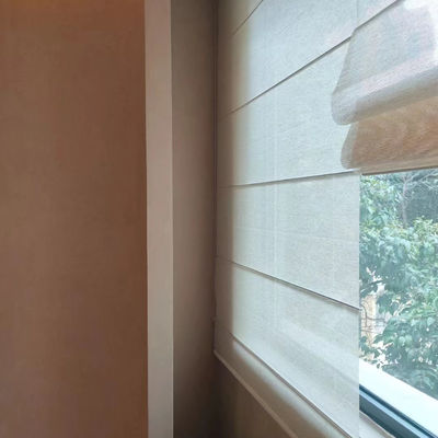 Horizontal Pattern Electric Roman Shades For Living Room Bedroom
