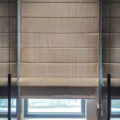 Horizontal Smart Roman Blind Curtains Manual Control For Living Room
