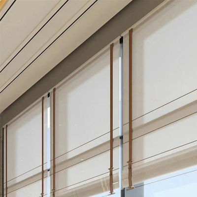 Smart Manual Roman Shades , Horizontal Roman Curtains For Bedroom
