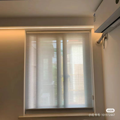 Electric Automatic Honeycomb Blinds , Cellular Window Shades Polyester Material