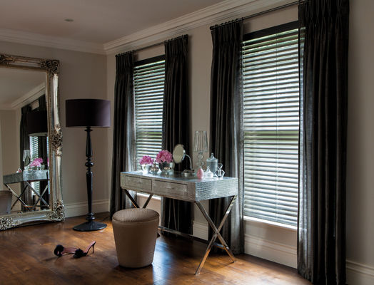 Customized Cordless Horizontal Removable Blinds For French Windows