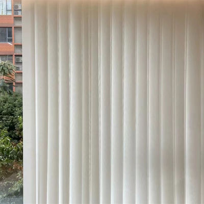Classical Fabric Room Manual Semi Blind Curtains Anti Static White Dream Vertical Custom