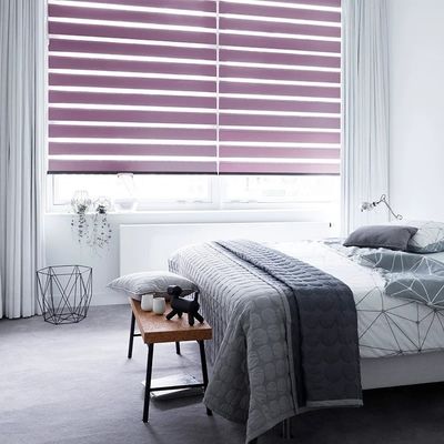 Intelligent Electric Zebra Blind Curtain Waterproof For Home Office